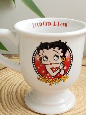 Vintage Betty Boop Pedestal Footed Mug Boop Oop-A-Doop Logo 2006